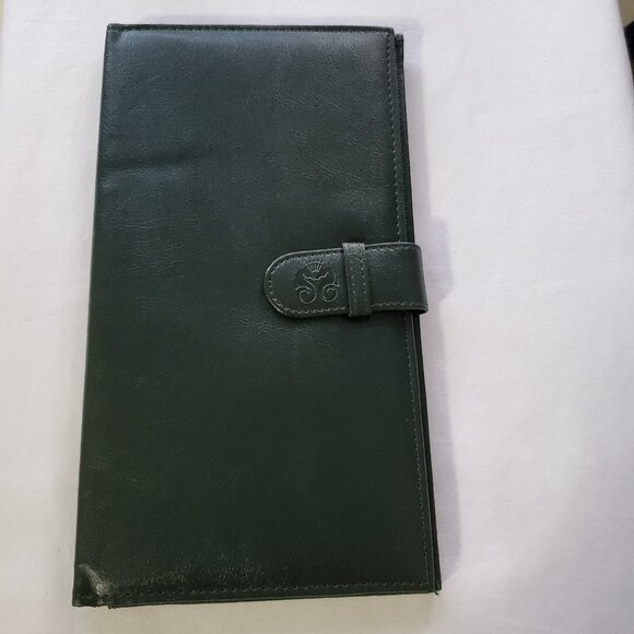 Crystal Cruise Lines Dark Green Faux Leather Passport Travel Wallet / Organizer - Picture 1 of 9